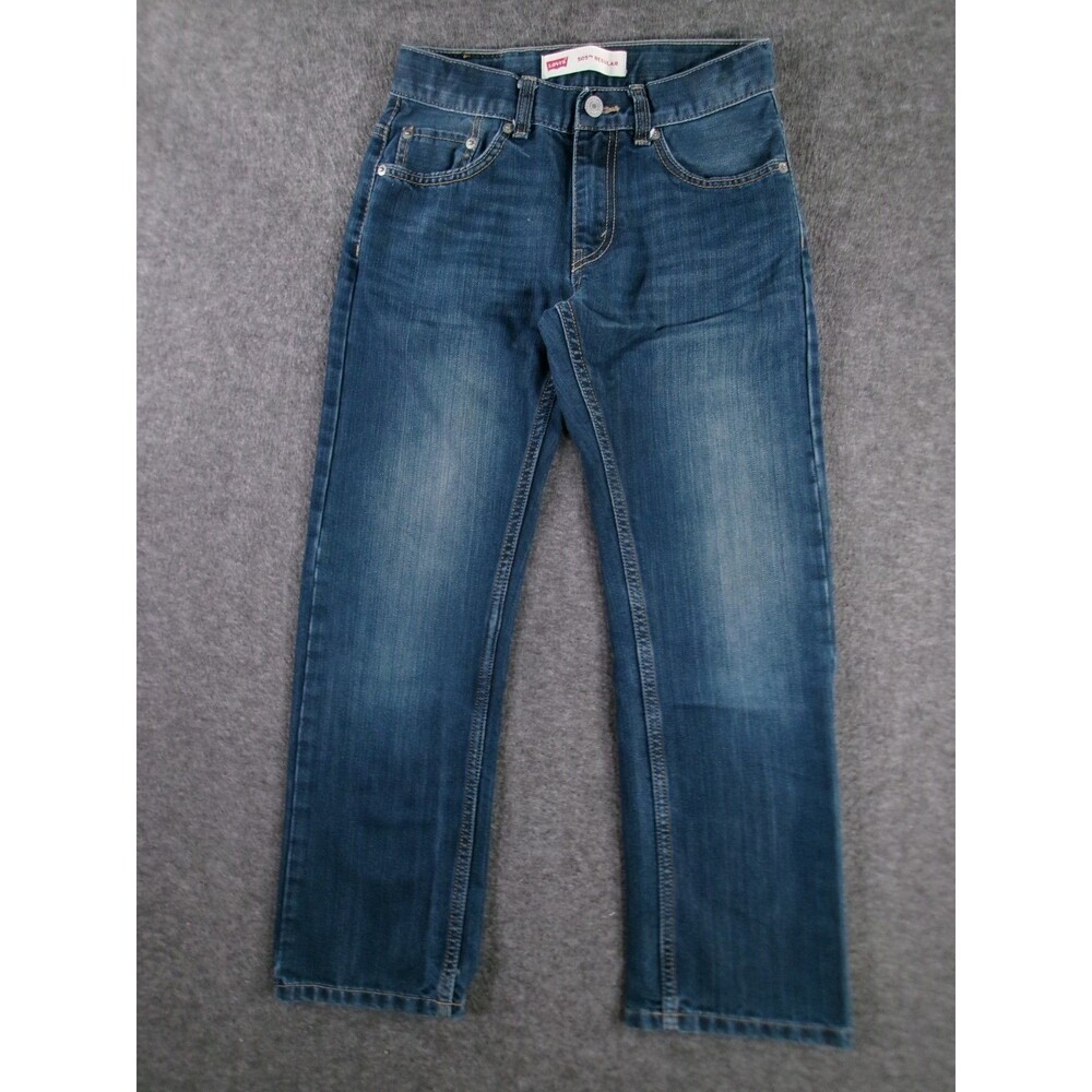 Levis 505 Jean Youth 12 Blue Straight Leg Regular Fit Causal Medium Wash